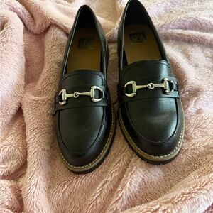 DV by Dolce Vita Black Leather Loafers for Women size 10